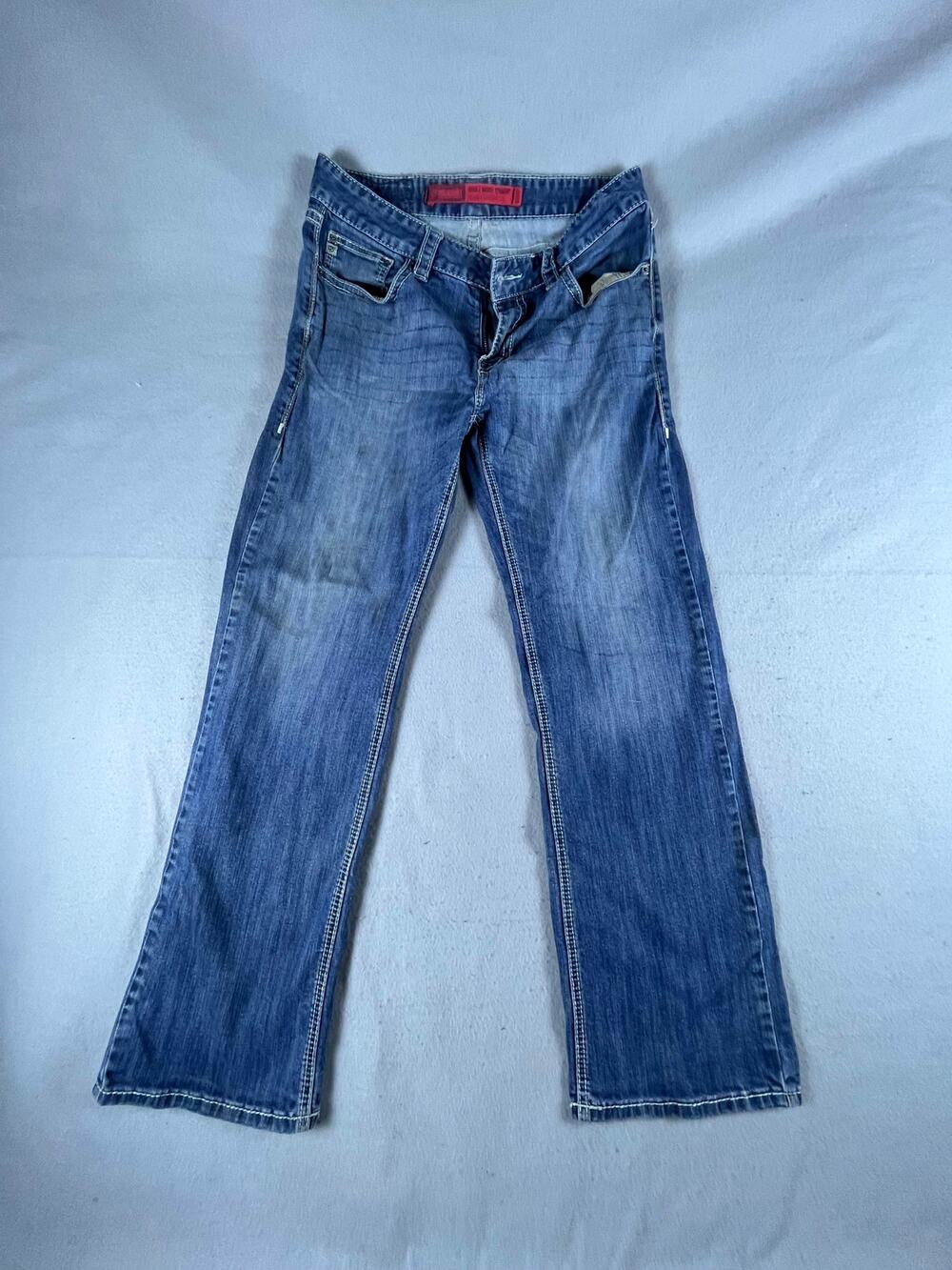 Rock & Roll Denim Double Barrel Straight Jeans Mens 33x29 Blue Relaxed Fit Denim